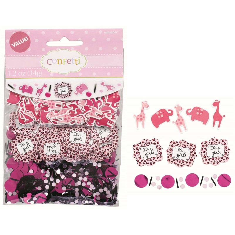 Sweet Safari Girl Confetti | Pink Safari