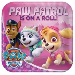 Paw Patrol Girl Large Plates (Pack of 8) | Paw Patrol Girl