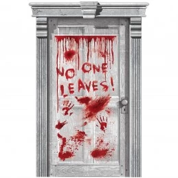 Halloween Asylum Dripping Blood Door Cover | Halloween