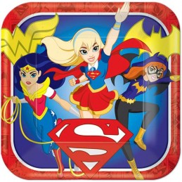 Super Hero Girls Large Plates (Pack of 8) | Superhero Girl