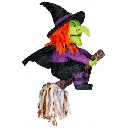 3D Witch & Broomstick Pinata