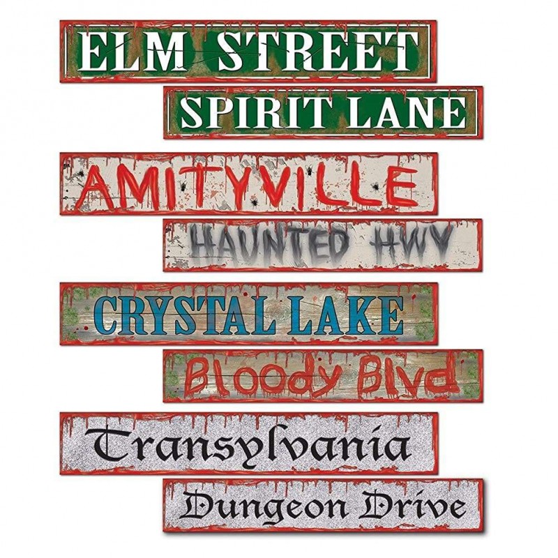 Halloween Street Sign Decorations (Pack of 4) | Discontinued
