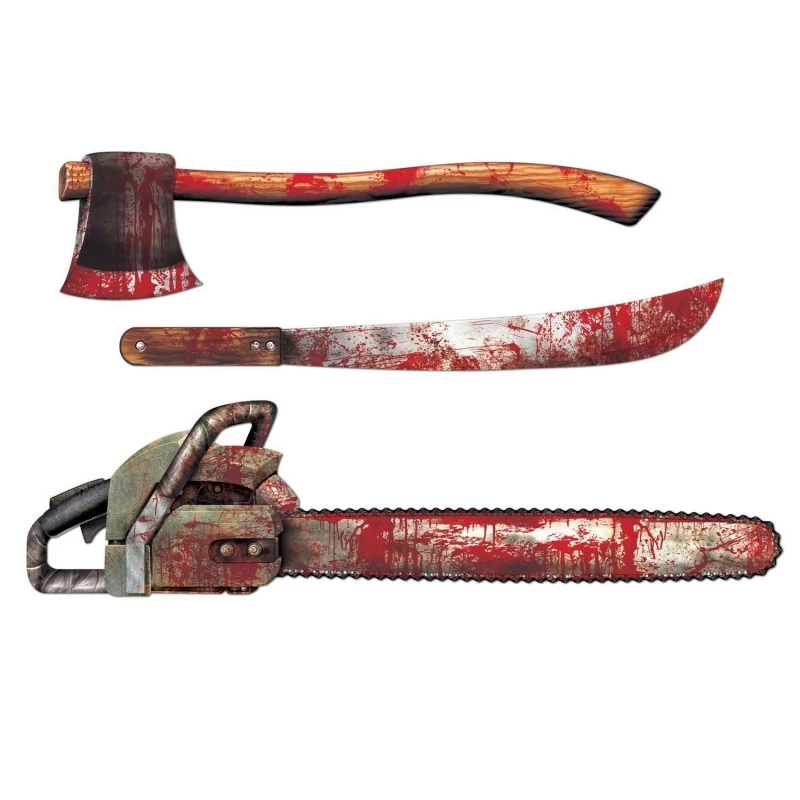 Bloody Weapons Cutout Decorations (Set of 3) | Halloween
