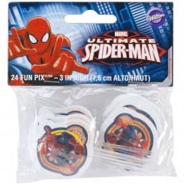 Spiderman Cupcake Picks (Pack of 24) | Spiderman