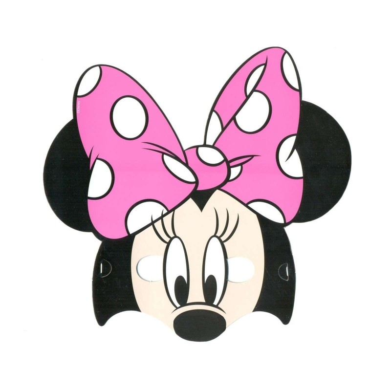 Minnie Mouse Party Masks Pack Of 8 Minnie Mouse Party Supplies