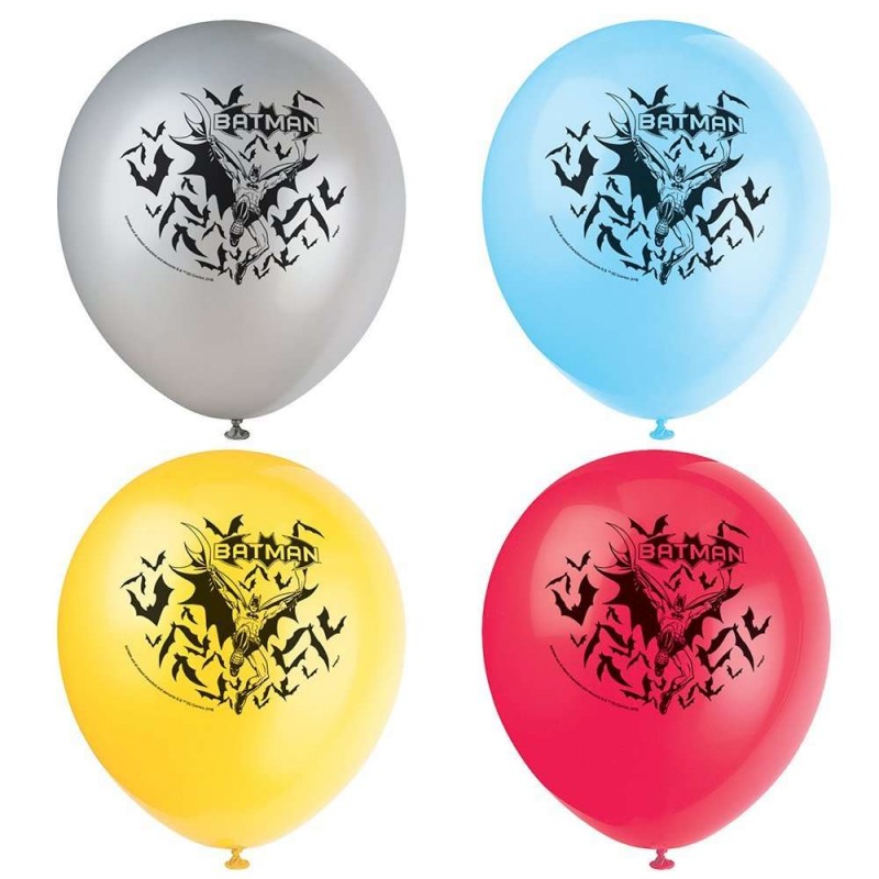 Batman Latex Balloons (Pack of 8) | Batman