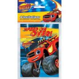 Blaze and the Monster Machines Party Invitations (8) | Blaze and the Monster Machines
