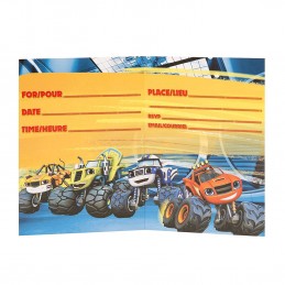 Blaze and the Monster Machines Party Invitations (8) | Blaze and the Monster Machines