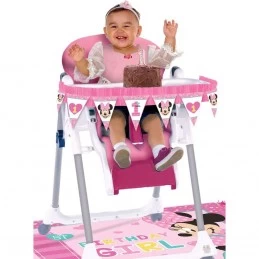 Minnie Mouse 1st Birthday High Chair Decorating Kit | Minnie Mouse 1st Birthday