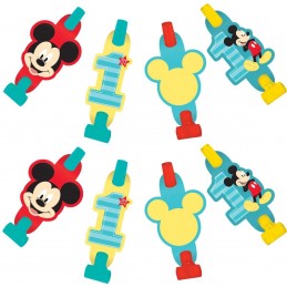 Mickey Mouse 1st Birthday Party Blowouts (Pack of 8) | Mickey Mouse 1st Birthday
