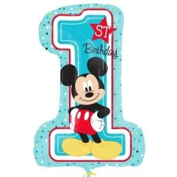 Mickey Mouse 1st Birthday Supershape Balloon | Mickey Mouse 1st Birthday