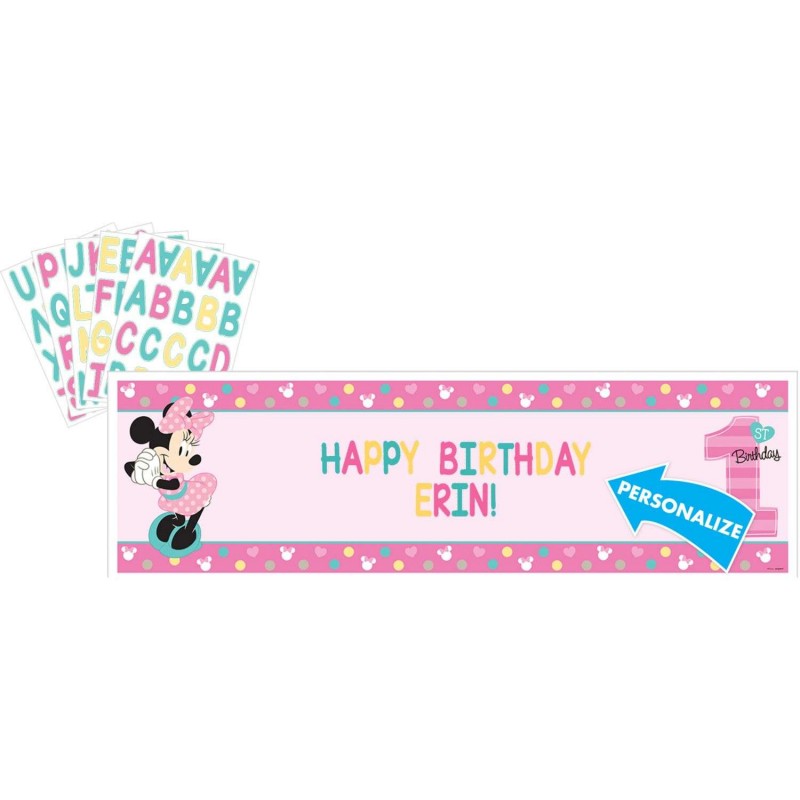 Minnie Mouse 1st Birthday Personalised Banner | Discontinued