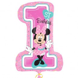 Minnie Mouse 1st Birthday Supershape Balloon | Minnie Mouse 1st Birthday