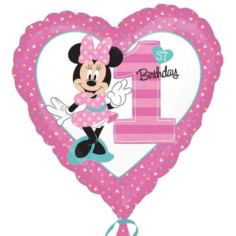 Minnie Mouse 1st Birthday Foil Balloon | Minnie Mouse 1st Birthday