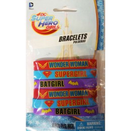 Super Hero Girls Rubber Wristbands (Pack of 6) | Superhero Girl
