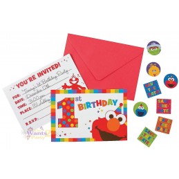 Elmo 1st Birthday Party Invitations (Pack of 8) | Discontinued