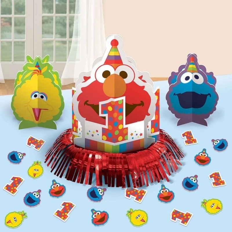 Elmo 1st Birthday Table Decorating Kit (23 Pieces) | Sesame Street 1st Birthday