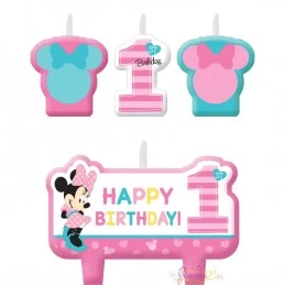 Minnie Mouse 1st Birthday Candles (Set of 4) | Candles