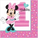 Minnie Mouse 1st Birthday Large Napkins (Pack of 16)