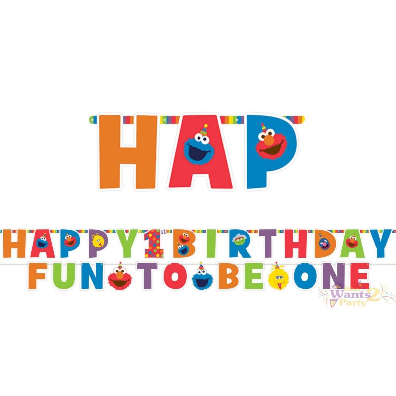 Elmo 1st Birthday Banner Kit | Sesame Street 1st Birthday