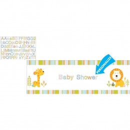 Happy Jungle Giant Banner Kit | Jungle Baby Shower