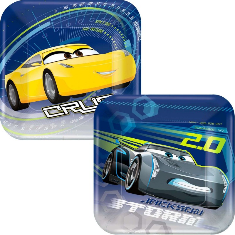 Cars 3 Small Plates (Pack of 8) | Cars