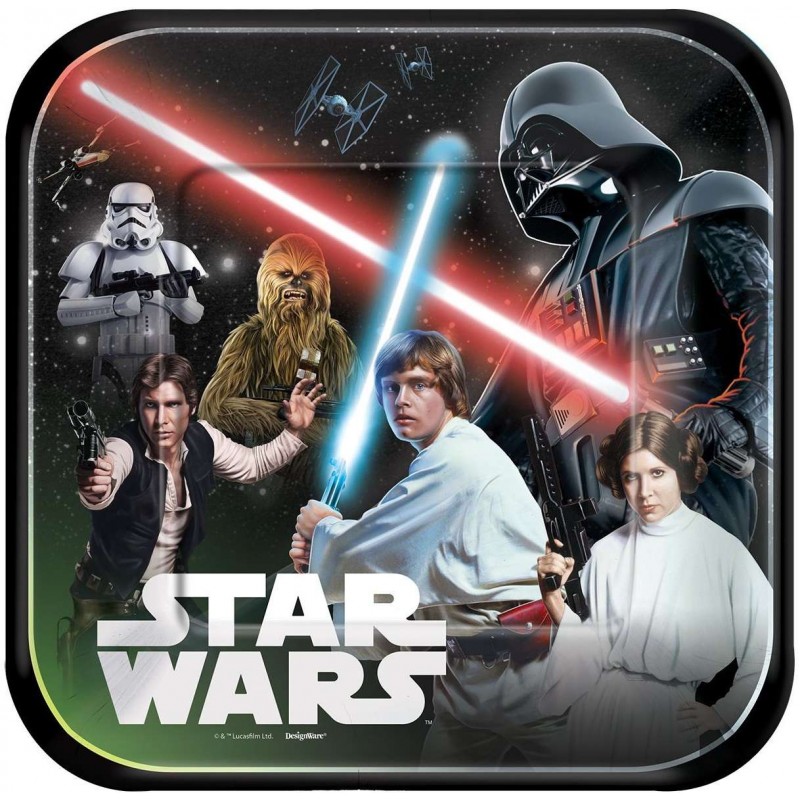 Star Wars Large Plates (Pack of 8) | Star Wars