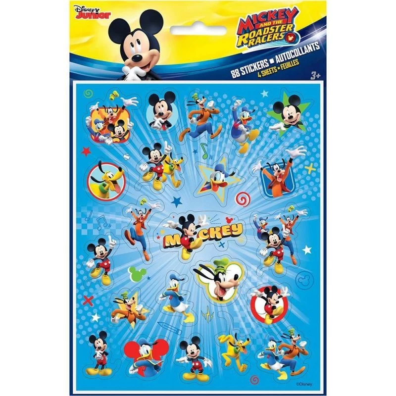 Mickey Mouse Roadster Stickers (Set of 88) | Mickey Mouse Party Supplies