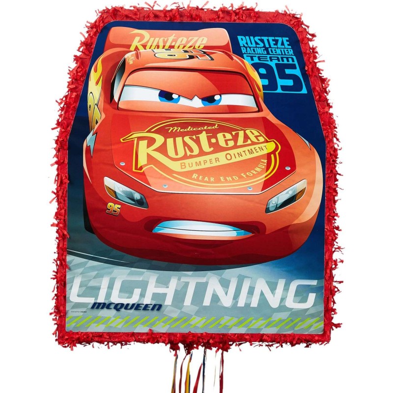 Pull String Lightning McQueen Car Pinata Cars 3