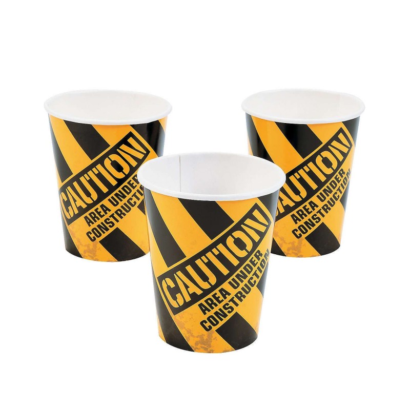 Construction Paper Cups (Pack of 8) | Discontinued Party Supplies