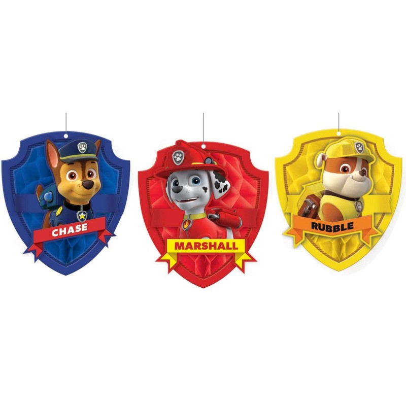 Paw Patrol Honeycomb Balls (Pack of 3) | Paw Patrol Party Supplies
