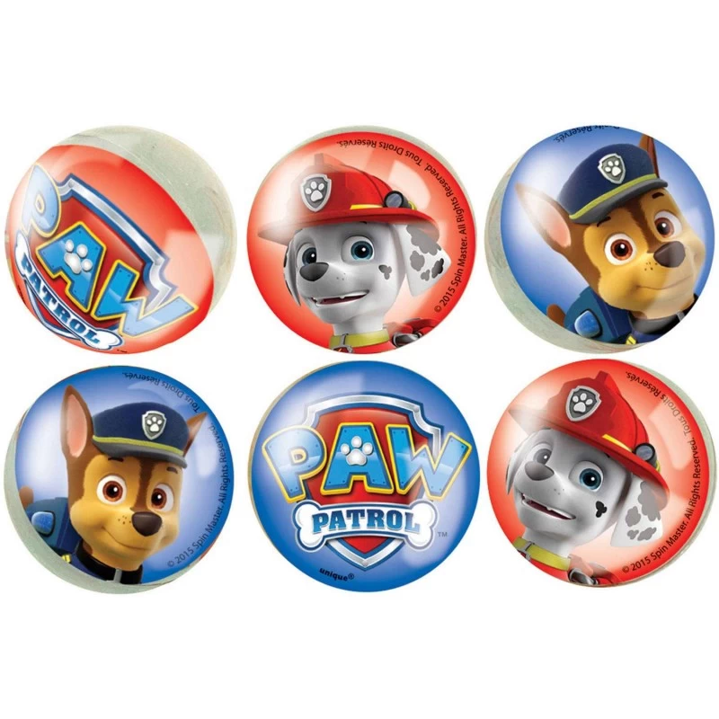 Paw Patrol Bounce Balls (Pack of 6) | Paw Patrol Party Supplies