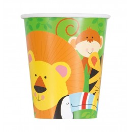 Animal Jungle Paper Cups (Pack of 8) | Jungle Animals Party Supplies