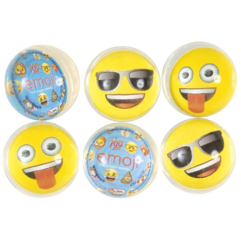 Emoji Bounce Balls (Pack of 6) | Emoji Party Supplies