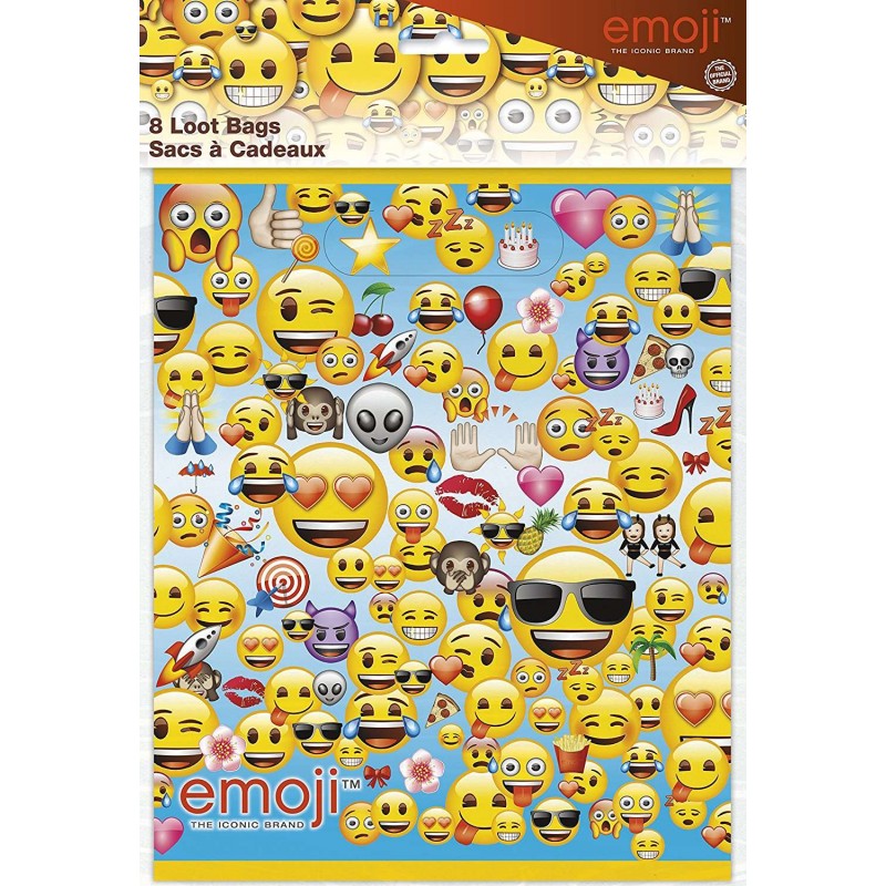 Emoji Party Bags (Pack of 8) | Emoji Party Supplies