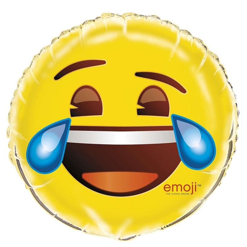 Emoji Crying Smiley Face Foil Balloon | Emoji Party Supplies