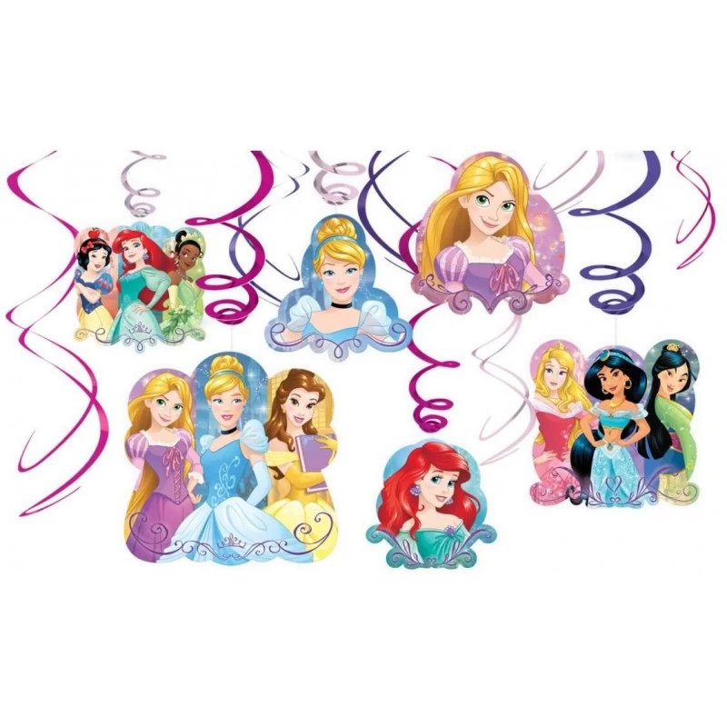 Disney Princess Dream Big Swirl Decorations (Set of 12) | Disney Princess