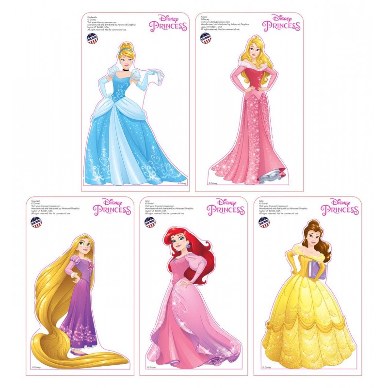 Disney Princess Mini Stand Up Photo Props (Set of 5) | Discontinued Party Supplies