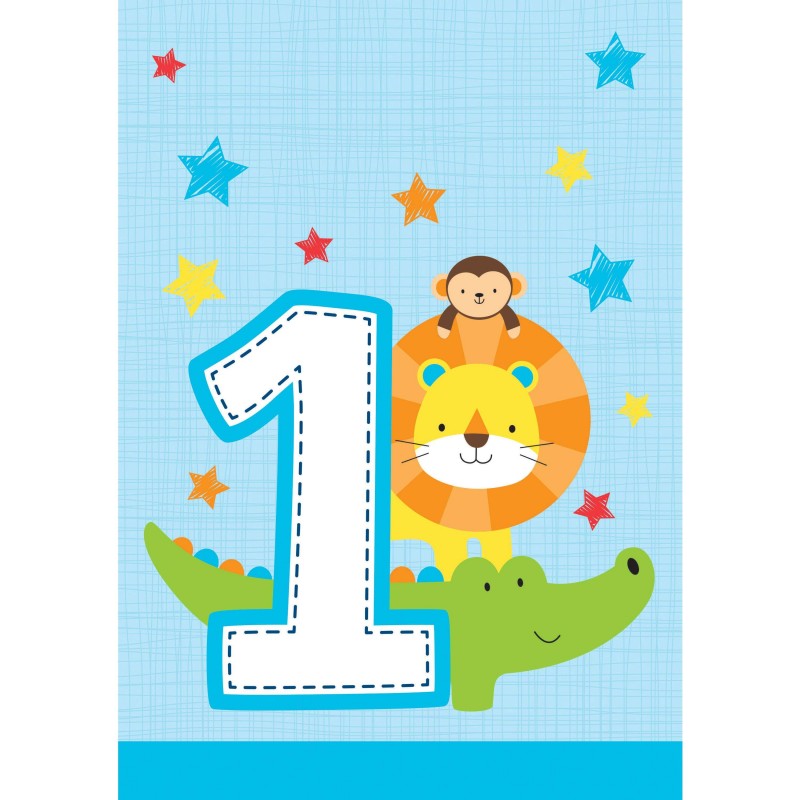 Boys Jungle 1st Birthday Party Bags (Pack of 8) | Boys Jungle 1st Birthday Party Supplies