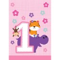 Girls Jungle 1st Birthday Party Bags (Pack of 8)