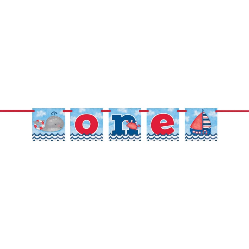 Nautical 1st Birthday Party Banner | Nautical 1st Birthday Party Supplies