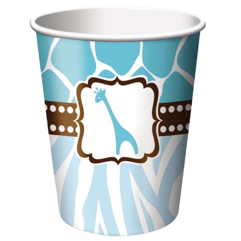 Wild Safari Blue Paper Cups (Pack of 8) | Blue Safari