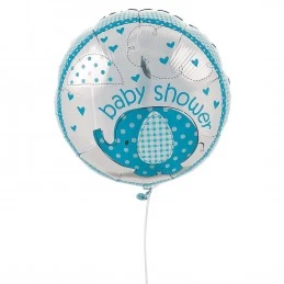 Blue Baby Elephant Baby Shower Foil Balloon | Discontinued Party Supplies