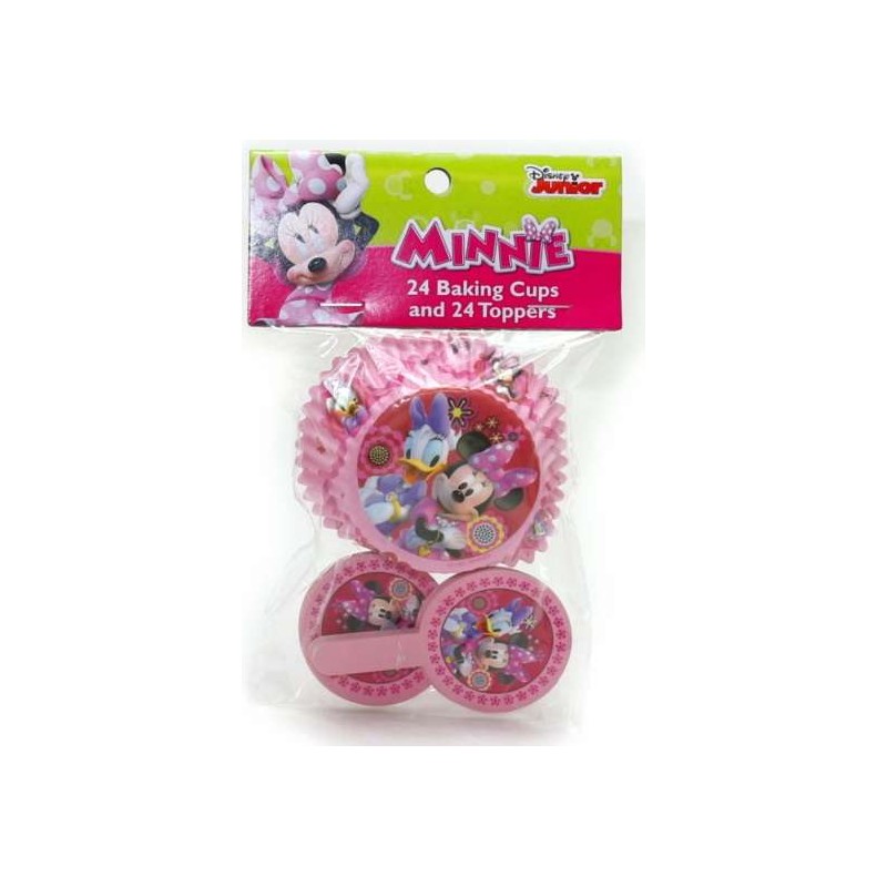 Minnie Mouse Baking Cups & Cupcake Picks (Set of 24) | Discontinued Party Supplies