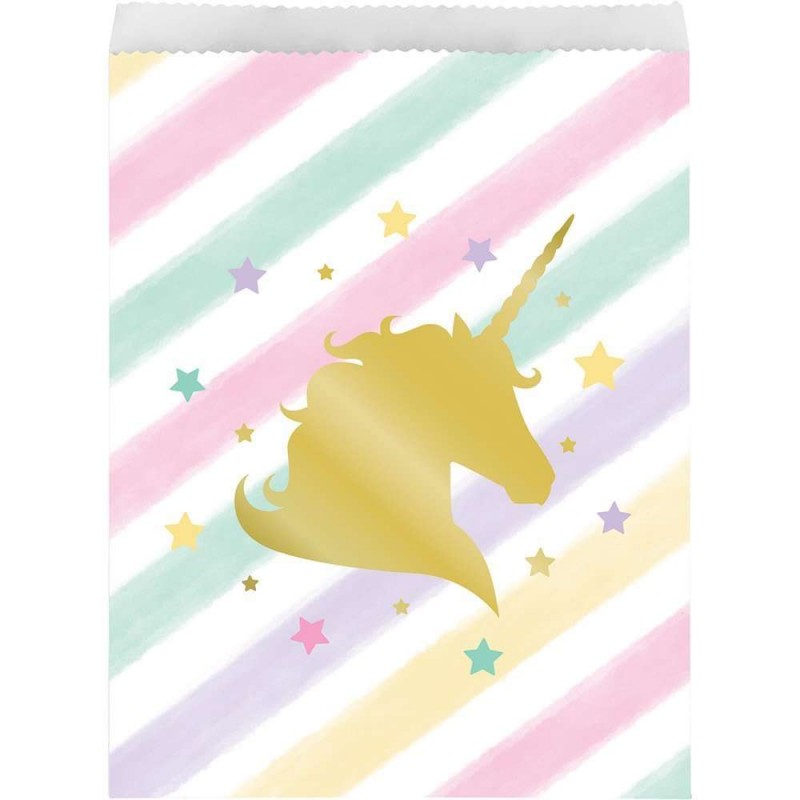 Unicorn Sparkle Loot Paper Bags (Pack of 10) | Unicorn Party Supplies