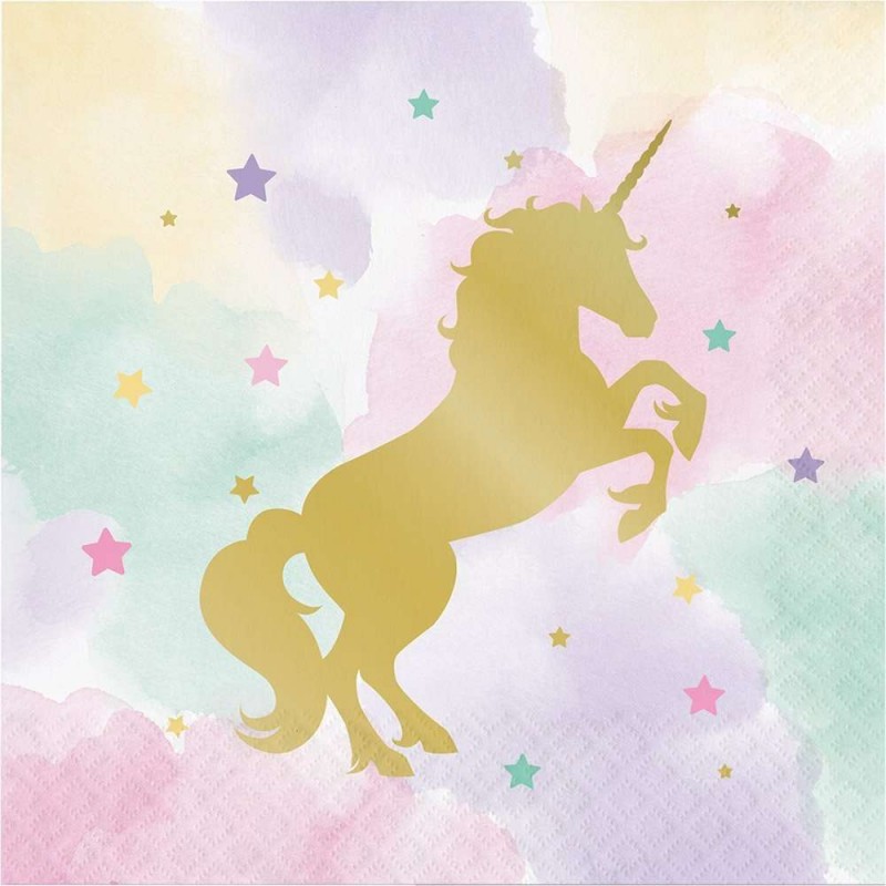Unicorn Sparkle Large Napkins (Pack of 16) | Unicorn Party Supplies