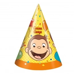 Curious George Party Hats (Pack of 8) | Curious George Party Supplies