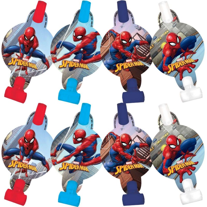 Spiderman Webbed Wonder Party Blowers (Pack of 8) | Spiderman