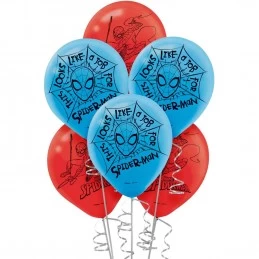 Spiderman Webbed Wonder Latex Balloons (Pack of 6) | Spiderman