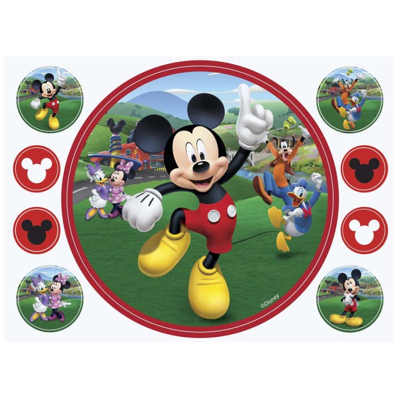 Mickey Mouse Edible Icing Cake Decorations (9 Piece) | Discontinued Party Supplies